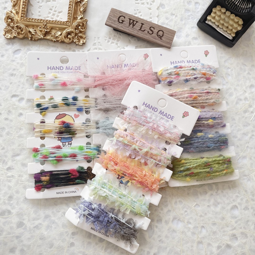 Home Textiles Photos - ด้ายผสมสำหรับสมุดภาพขนาด2ม./5สีอุปกรณ์ตกแต่งเชือกสมุดบันทึกขยะแบบทำมือแบบทำมือวัสดุในการตัดปะสำหรับงานฝีมือแบบทำมือ