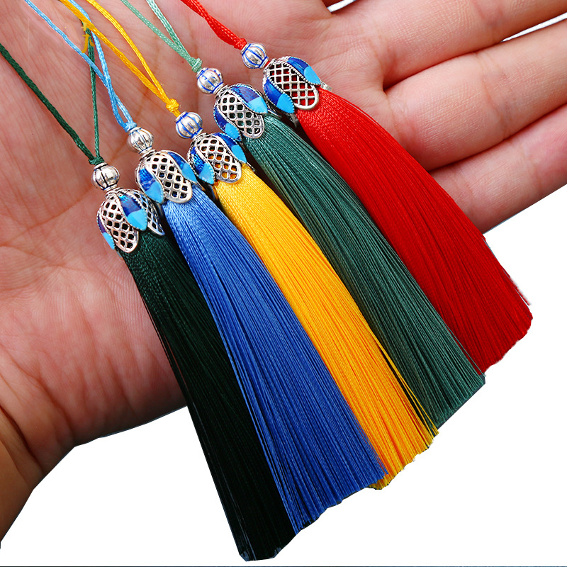 Home Ec Textiles - 5/10 ชิ้น 8 เซนติเมตรผ้าไหมพู่ Fringe แปรงจี้อุปกรณ์เสริมสําหรับเครื่องประดับ