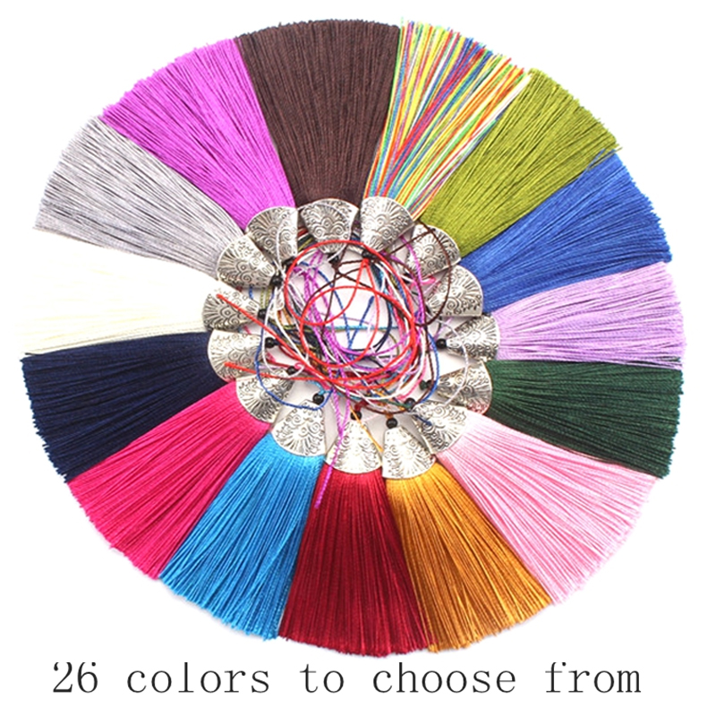 Home Ec Textiles - 5/10Pcs 8CM แขวนเชือกผ้าไหม Tassels Fringe เย็บบาง