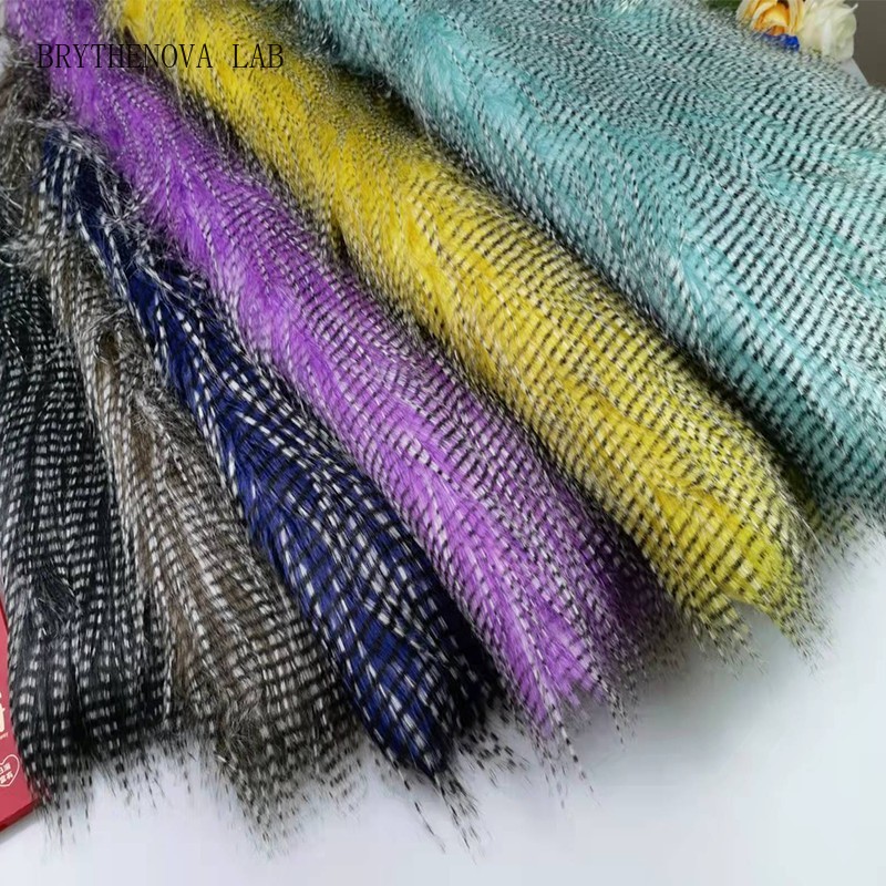 Home Textiles Photos - ผ้าขนสัตว์เทียมลายแจ็คการ์ด ขนาด 160x50 ซม. ลายขนนกยูง ขนยาว