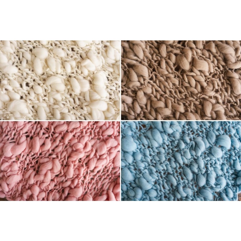 ผ้าห่มเด็กทารกถักไหมเมอริโนเนื - Throw Blanket Chunky Knit บทวิจารณ์และราคา