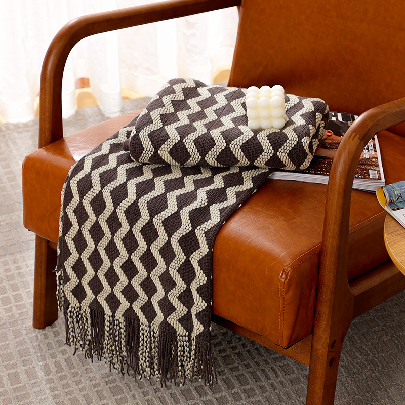 ผ้าห่มนิตติ้งสีเทาขนาด 50x60 น - Throw Blanket Chunky Knit บทวิจารณ์และราคา