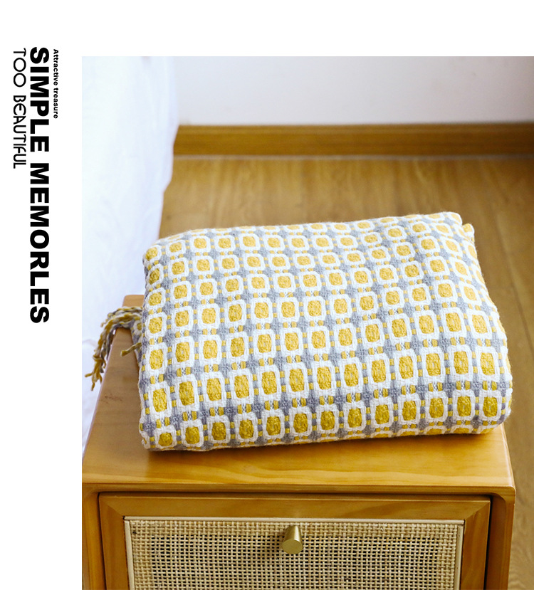 มัสตาร์ดสีเหลือง Nordic ถักโยน - Throw Blanket Chunky Knit บทวิจารณ์และราคา