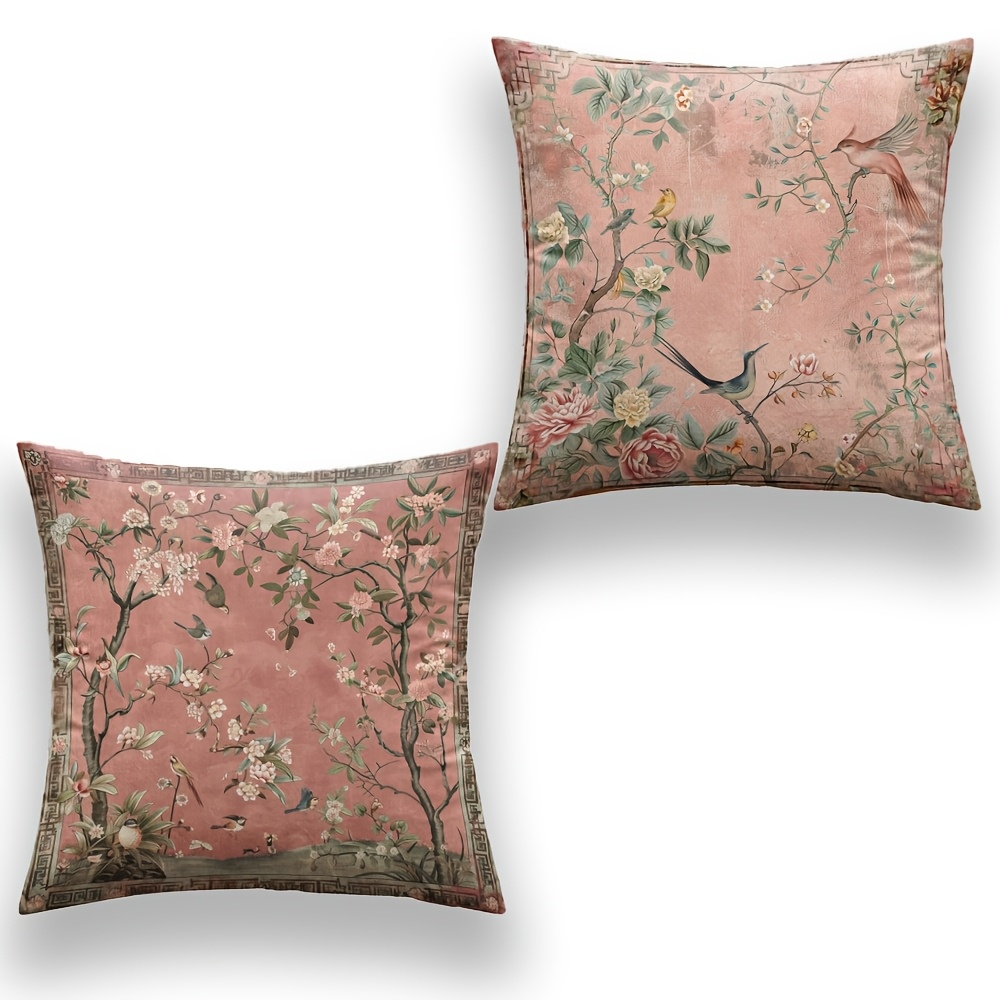 ปลอกหมอนอิงลายดอกไม้สไตล์จีนโบ - Pillow Cover 20X20 บทวิจารณ์และราคา