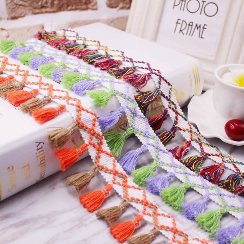 1 หลา/Lotพู่Fringe Trimผ้าTass - Home Ec Textiles บทวิจารณ์และราคา