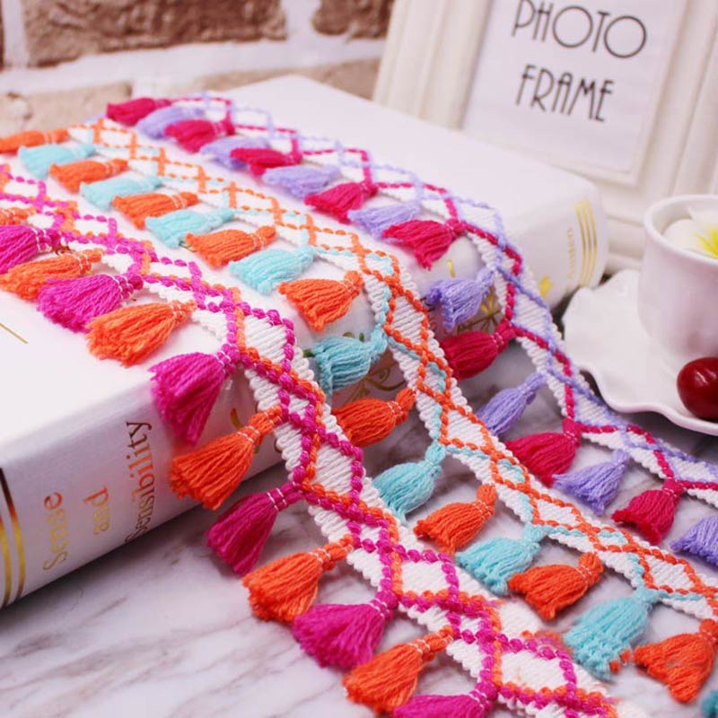 1 หลา/Lotพู่Fringe Trimผ้าTass - Home Ec Textiles บทวิจารณ์และราคา