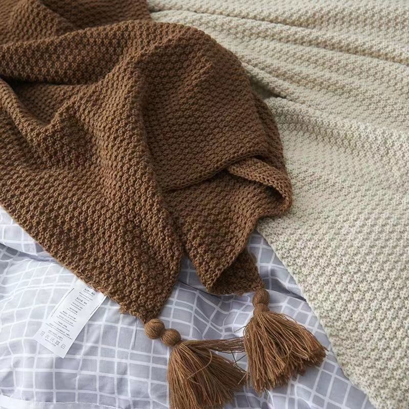 ผ้าห่มนอร์ดิกสำหรับเตียง โซฟา  - Throw Blanket Chunky Knit บทวิจารณ์และราคา