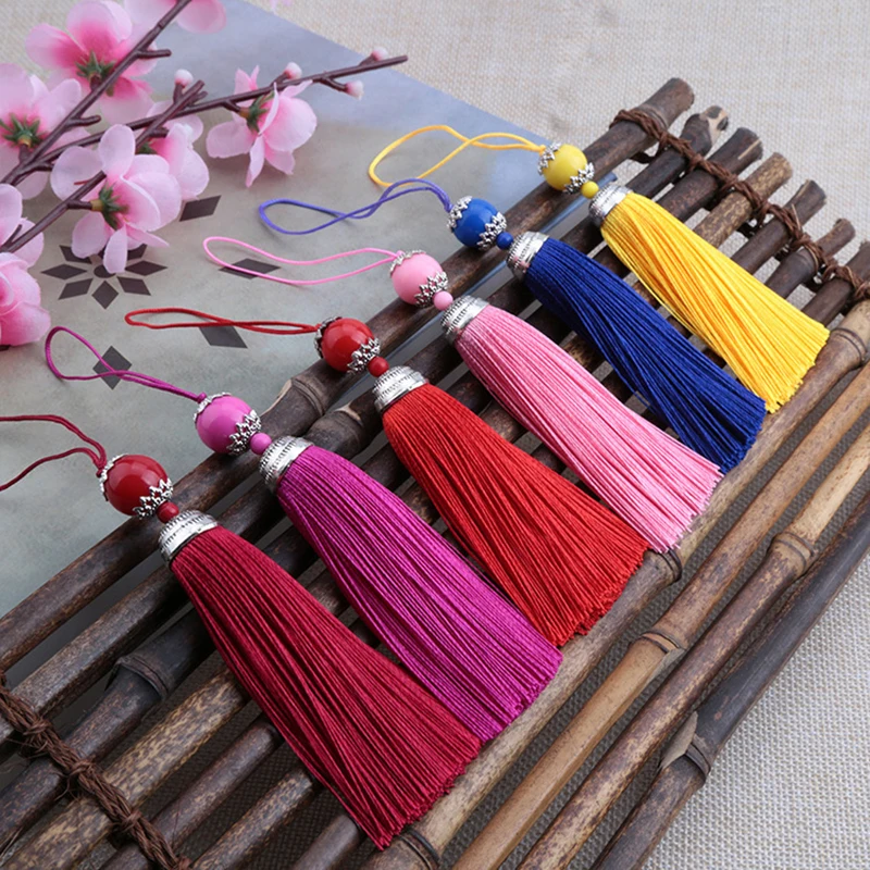 2/5Pcs 8CM พู่กับลูกปัดอะคริลิ - Home Ec Textiles บทวิจารณ์และราคา