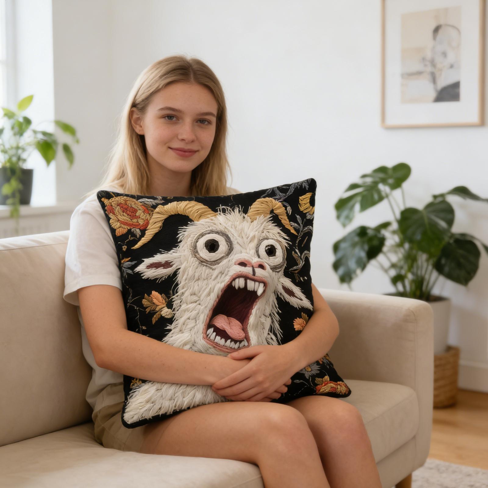 ปลอกหมอนลายแพะกรีดร้อง ขนาด 45 - Pillow Cover 20X20 บทวิจารณ์และราคา
