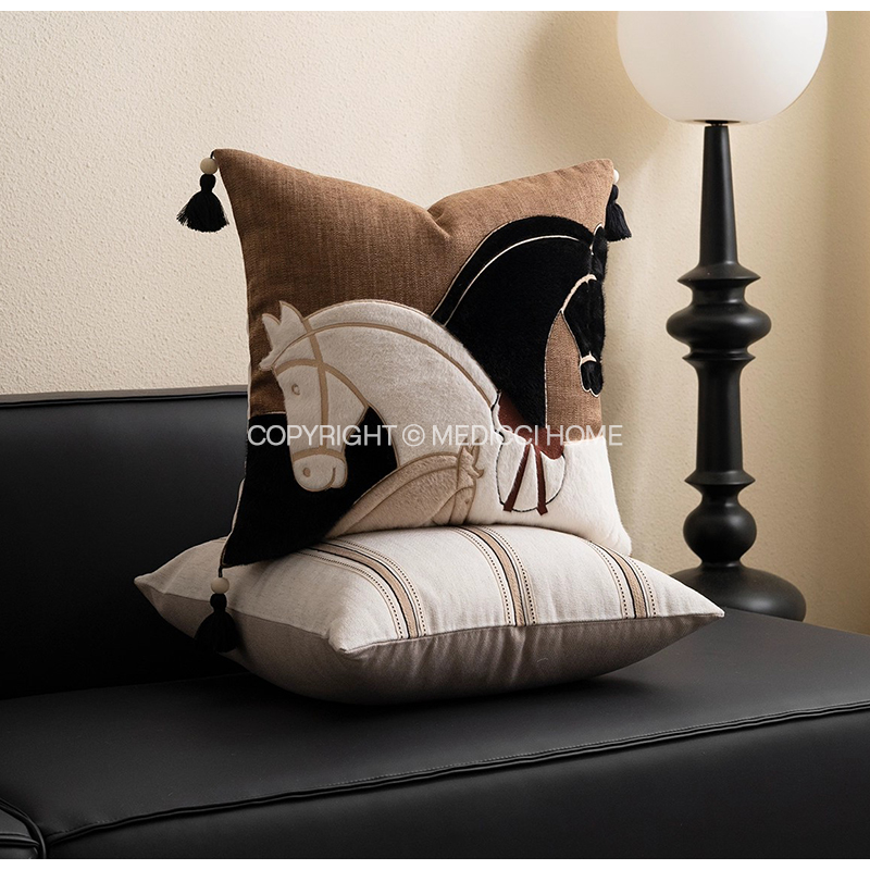ปลอกหมอนปักลายรูปม้าทำมือสุดหร - Pillow Cover 20X20 บทวิจารณ์และราคา